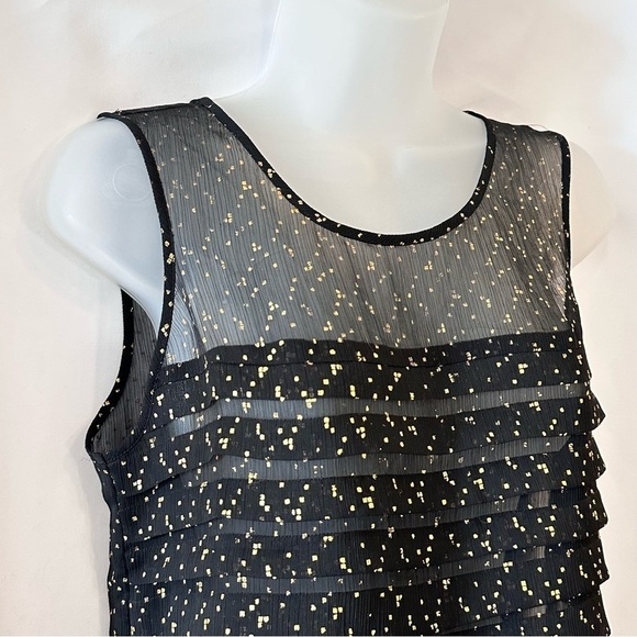 LOFT Gold Speckled Semi Sheer Dressy Tank - Picture 2 of 6